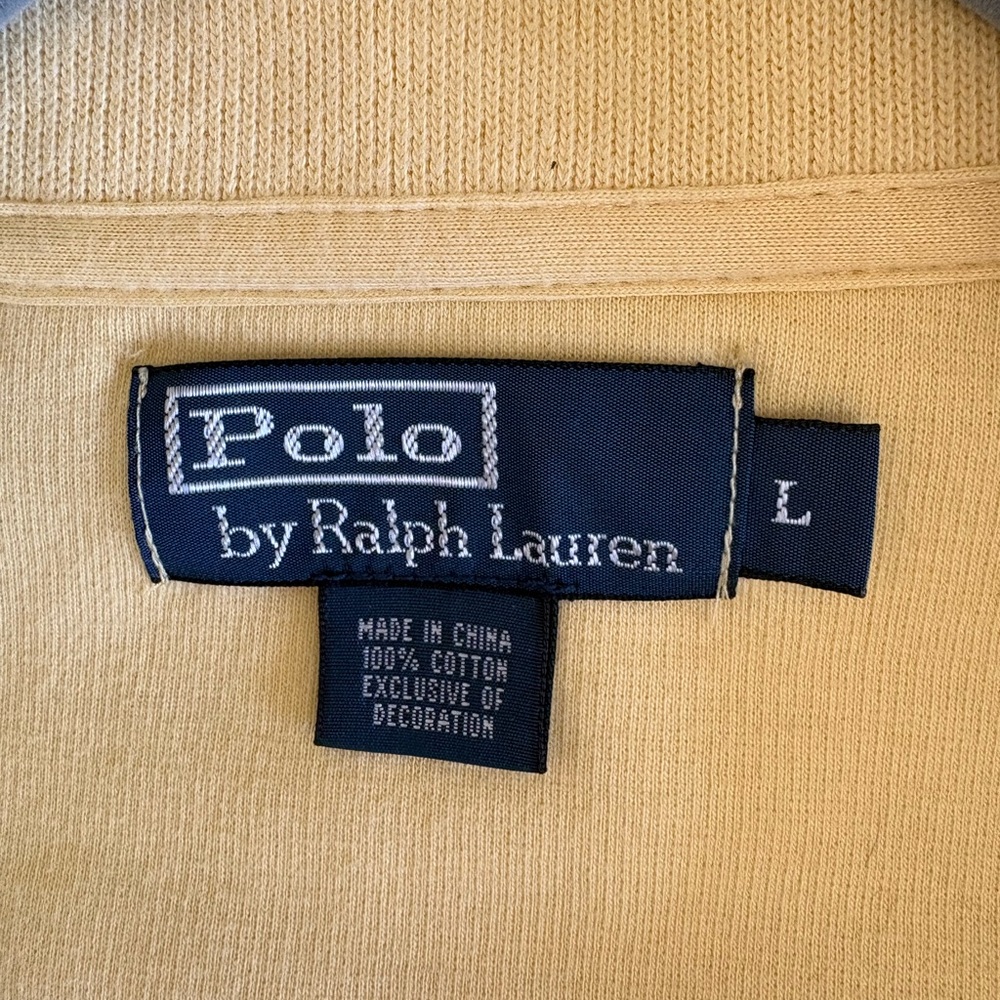 Polo Ralph Lauren Men's Classic 1/4 Zip-Up Pull-Over… Cotton …in Pale Yellow - Picture 8 of 9